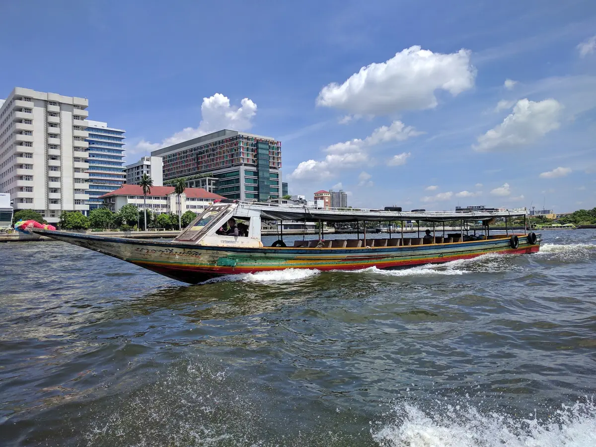 A long-tail boat on the Chao Phraya
