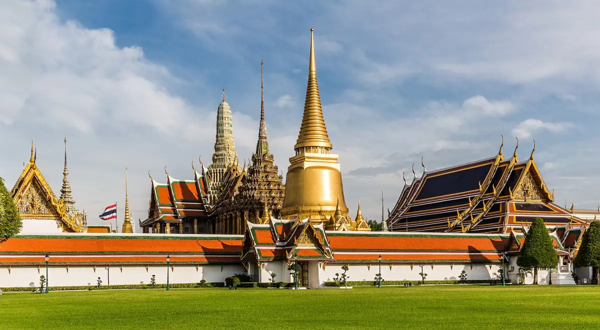 Wat Phra Kaew seen from the outer court of the Grand Palace